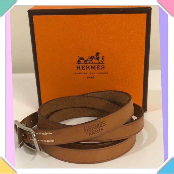 hermes brown leather bracelet